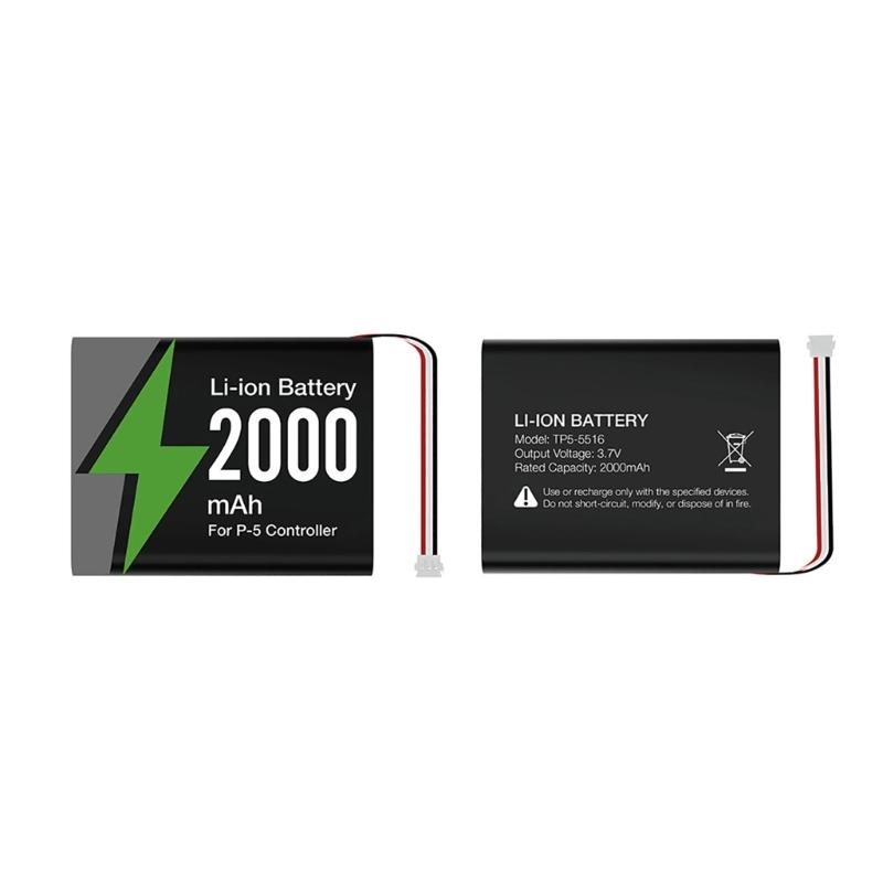 2000mAh Replacement Battery With Screwdriver Easy Replacement for Game Console Controller Accessories