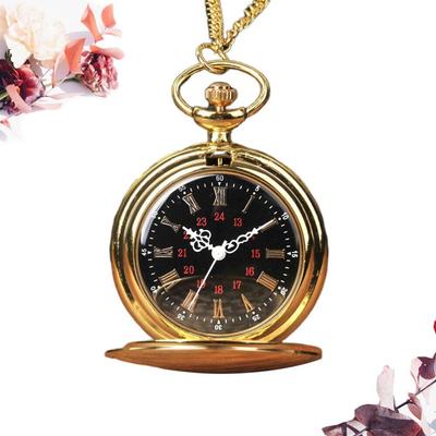 Round Retro Vintage Pocket Watch Fob Watches With Necklace Pocket