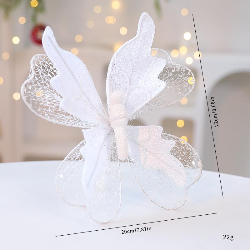 New Sequin Butterfly Christmas Tree Pendant - Festive Decorative Accessory