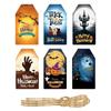 48Pcs Halloween Themed Hanging Labels Pumpkin Ghost Pattern Paper Tags for Holiday Party Decor Gift Wrapping Ornaments