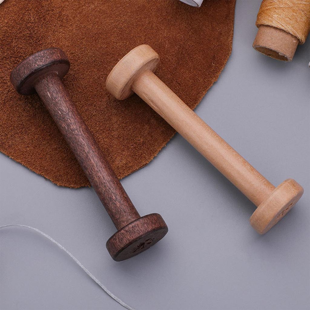 10Pcs Wood Thread Bobbins Wood Thread Spools Embroidery Thread Spool Wood Thread Winders for Sewing Thread
