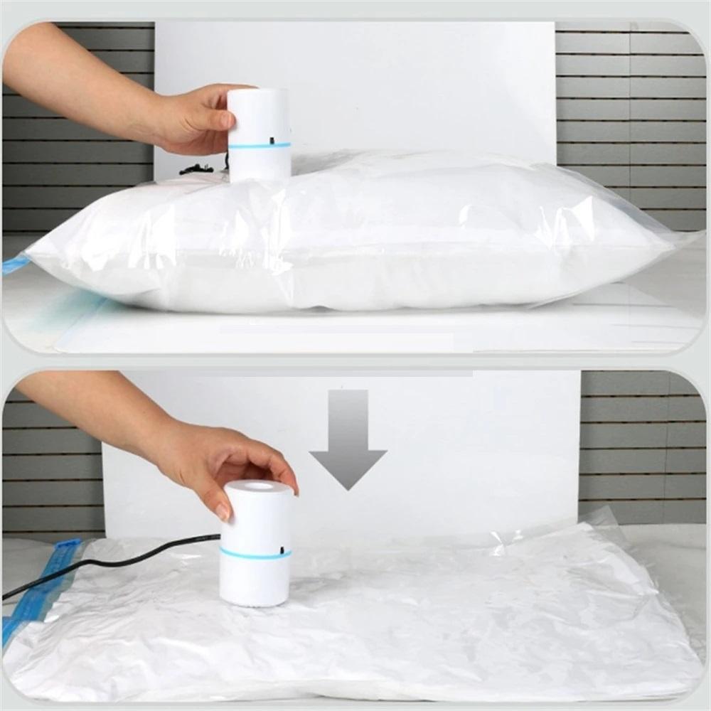 Compressed Bag Electric Pump Travel Vacuum Bag Pump Mini Vacuum Sealer Machine Space Saver for Clothes Food Travel Organizer
