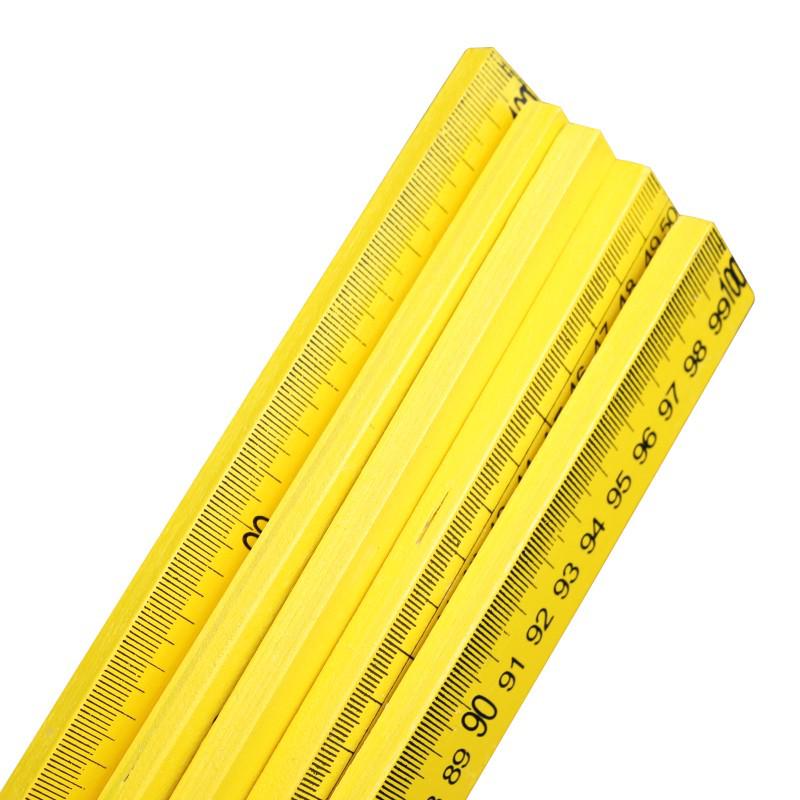 50cm/1m Wooden Meter Stick Ruler, Sewing Measuring Tool, 100cm Dual-Sided Inch/Centimeter Ruler