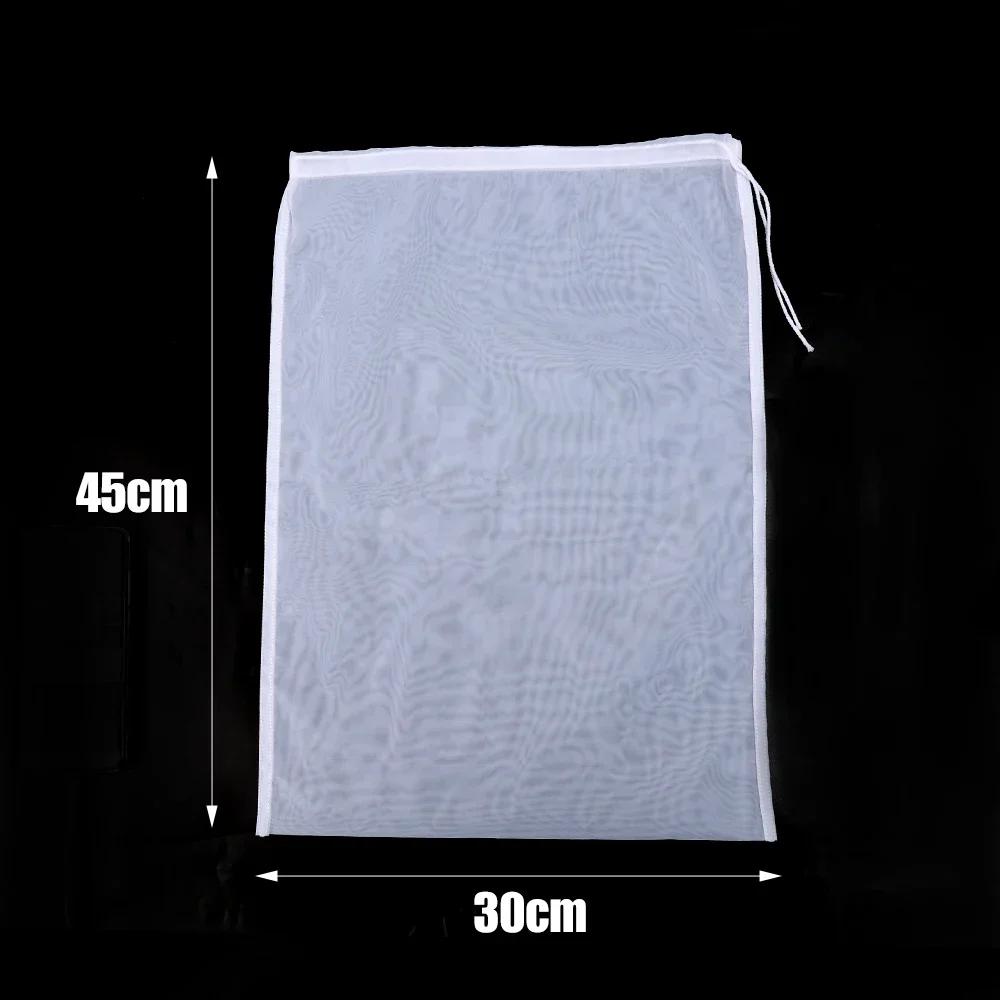 100 Mesh Sáček na filtrování sójového mléka a vína Síťovaný kuchyňský sáček na ořechové mléko Síťka na filtrování čaje, kávy, oleje, jogurtu Opakovaně použitelné nylonové filtrační sáčky Sítko