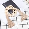 Bohemian Style Wooden Bead Tassels String Handmade Garland Jute Tassels Rustic Bead Ornament For Wall Hanging Decoration Crafts