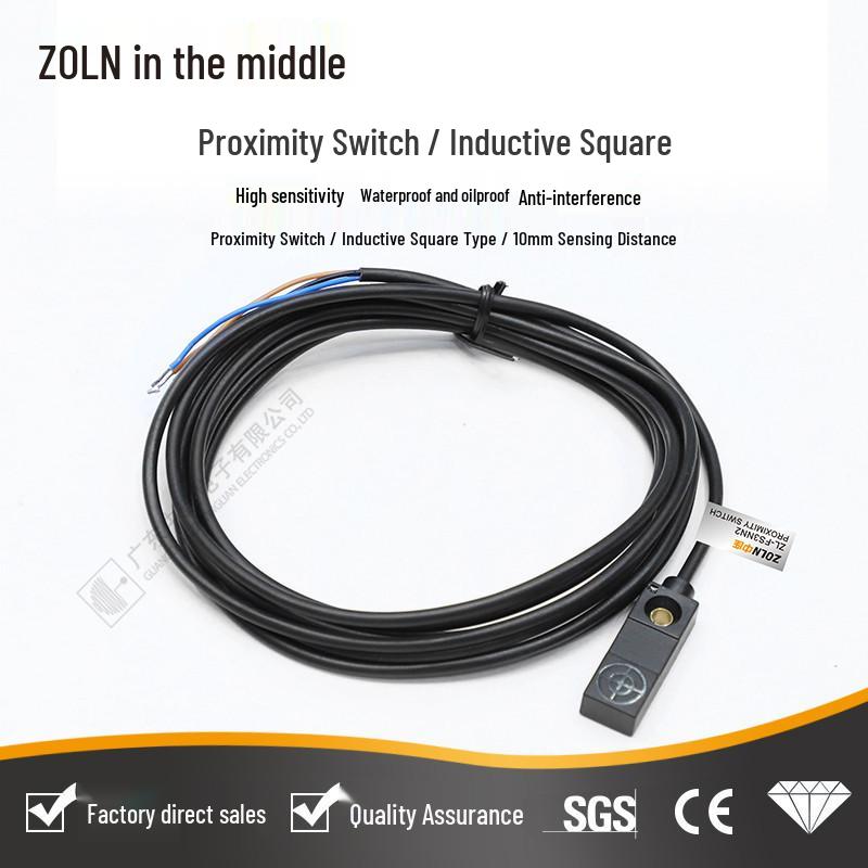 Central Connection Inductive Proximity Sensor, Square Type, Metal Detection, PNP & NPN Normally Open.