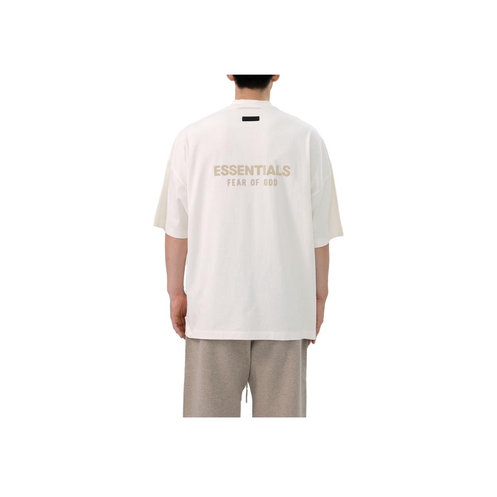 Fear of God Essentials V-Neck Cloud Dancer Men Tops Cream 125BT234111F