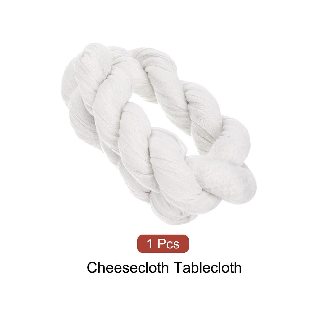 Uxcell 13ft Cheesecloth Table Runner 90cm X 400cm Rustic Gauze Tablecloth Sheer Runner for Wedding Bridal Party Table Decoration White