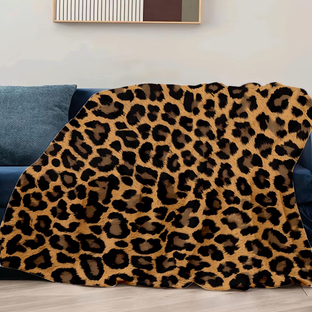 2025 NEW Super Soft Coral Fleece Flannel Blankets Leopard Stripe Printed Sofa Bed Bedspread Plaid Blankets