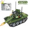 336pcs Military 85 Main Battle Tank Construction Blocks WW2 Army Soldier Figures Bricks Instructive Playthings designed for Children Boys