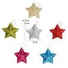 24PCS 5CM Christmas Pentagram Pendant Hanging Ornaments Stars Pendant Glittering Stars Baubles Gift New Year Xmas Tree Hanging