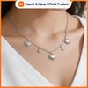 Skyrim Heart Zircon Pendant Necklace for Women Stainless Steel Minimalist Choker Neck Chains Fashion Romantic Sweet Jewelry Gift
