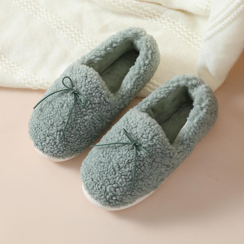Women's Soft Sole Furry Cotton Slippers – Perfect for Postpartum, Autumn and Winter Comfort at Home.