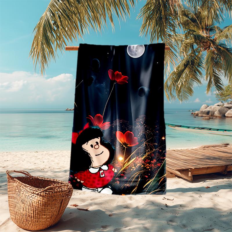 Mafalda beach towel Outdoor camping Beach towel for vacation swim Outdoor pool Absorbent bath towel
