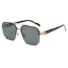 New Rimless Fashion Sunglasses for Women Men Casual Gradient Glasses for Summer Outdoors Beach Party Brand Designer UV400