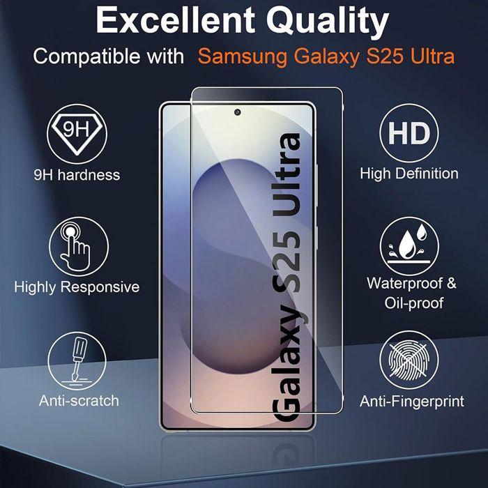 Film de protection - Samsung - Galaxy S25 Ultra - 2 Verres Trempés - Antichoc - Résistant aux Rayures