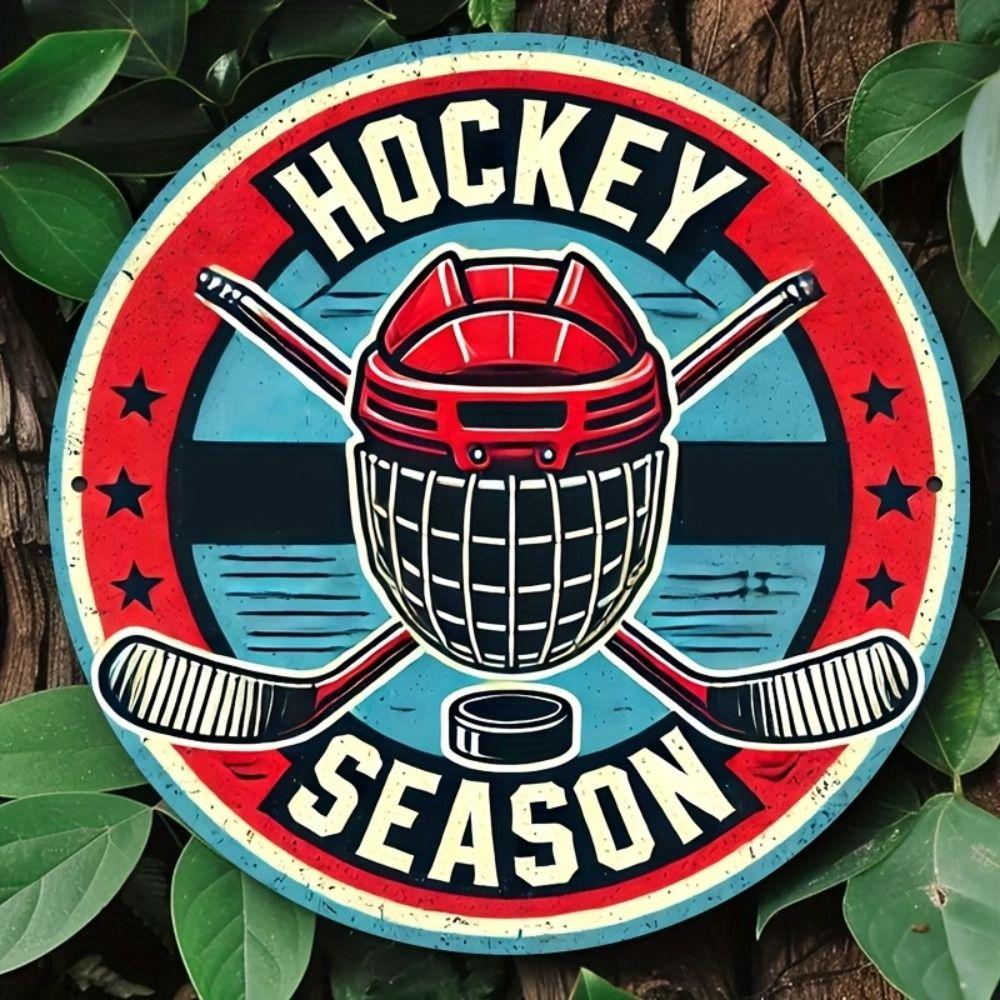 Metal Poster Wall Art Retro Hockey Sign Home Garage Decor