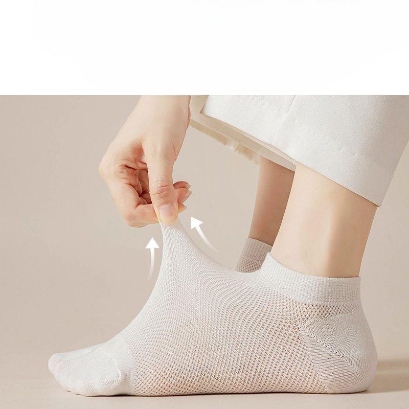 Women's Socks, Summer Thin, Pure Cotton Yarn, Antibacterial and Breathable, Summer Women's Boat Socks