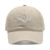 Literary and retro small love embroidery soft top fashion cap women's summer outdoor simple washed baseball cap men's autumn