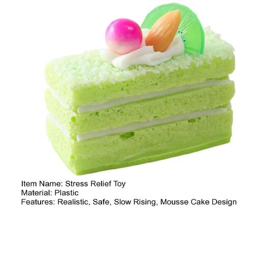 Mousse Cake Squeeze Toy Soft Stress Relief Toy Slow Rising Rectangular Cake Fidget Toy for Kids Adults Office Workers Anxiety Relief
