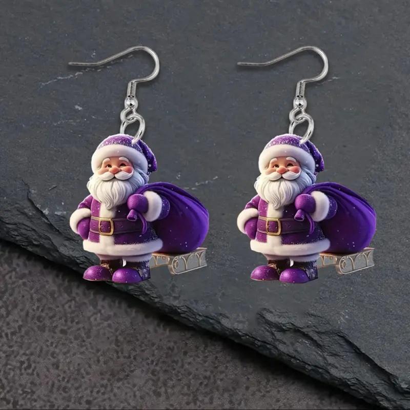 

CAOSHI Santa Claus Design Dangle Earrings for Women Fashion Snowman Christmas Party Accessories Versatile Festival Jewelry Gifts