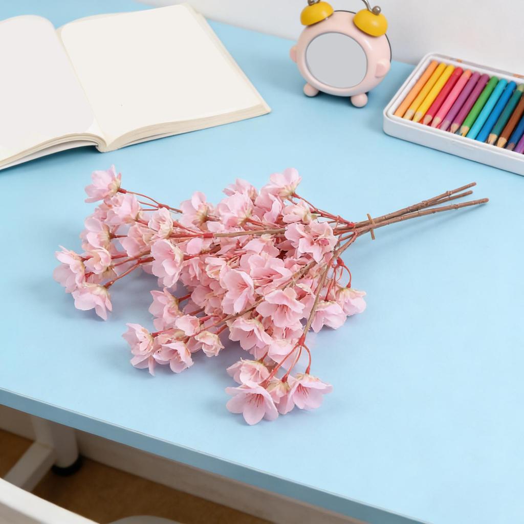 Holiday Decor 40cm Long Artificial Peach Branches Beautiful Home Flower Decor Peach Branches Lifelike Flowers Iron Wire Inside
