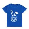 Personalized rabbit cartoon pattern summer boy and girl clothes cute, fashionable, Polyester comfortable short sleeved top