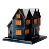 1PC Black House Incense Burner Christmas Ornaments Incense Burner Desktop Home Ornament Resin Crafts