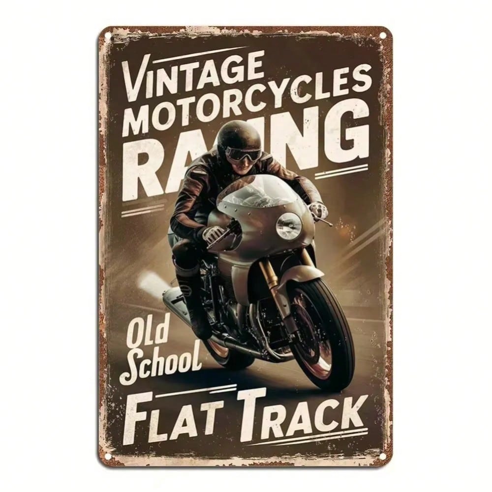 

Vintage Motorcycle Tin Sign Retro Metal Plaque Wall Decor 20x30 різнокольоровий