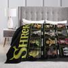 Shreks Group Yearbook Style Poster Blankets Fleece Printed  Portable Ultra-Soft Throw Blanket for Home Couch Plush Thin Quilt