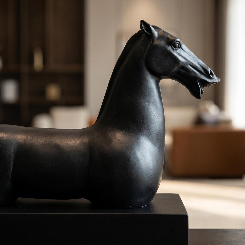 Modern Resin Horse Figurine Decorative Statuette Sculpture for Home Office