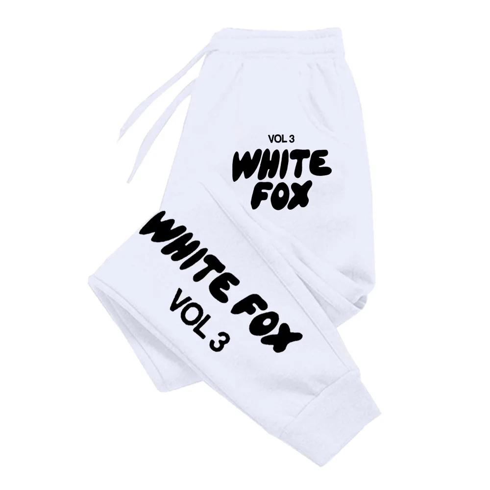 White Fox Joggers Fashion Baggy Pants Men Woman Casual Sweatpants Comfortable Fitness Trousers Womens Soft 2024New Versatile