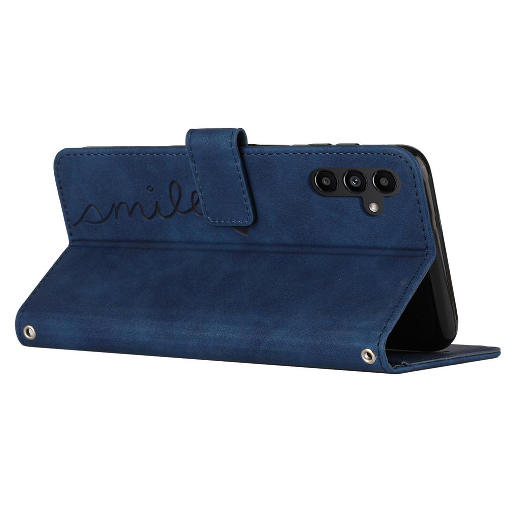 For Samsung Galaxy A35 5G Skin-touch PU Leather+TPU Wallet Cover Magnetic Cell Phone Case