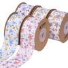 Small Flower Wavy Edge Ribbon Printed Butterfly Clip Hairpin Diy Gift Wrap Ribbon Raw Material Ribbon