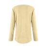 Women's Fashion Casual Solid Color Round Neck Long Sleeve Button Tops On Both Sides