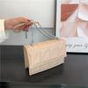 New small bag 2025 new trendy Korean version foreign style rhombus chain embroidery thread small square bag mini messenger shoulder bag