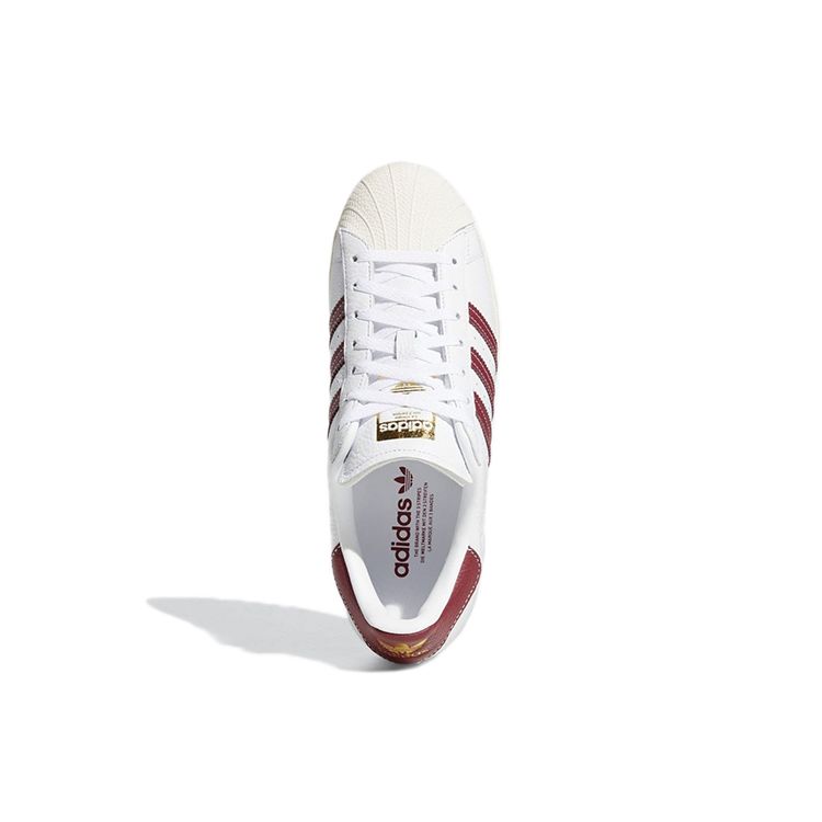 adidas Superstar White Collegiate Burgundy Unisex Sneakers Cloud-White Gold-Foil GZ1603