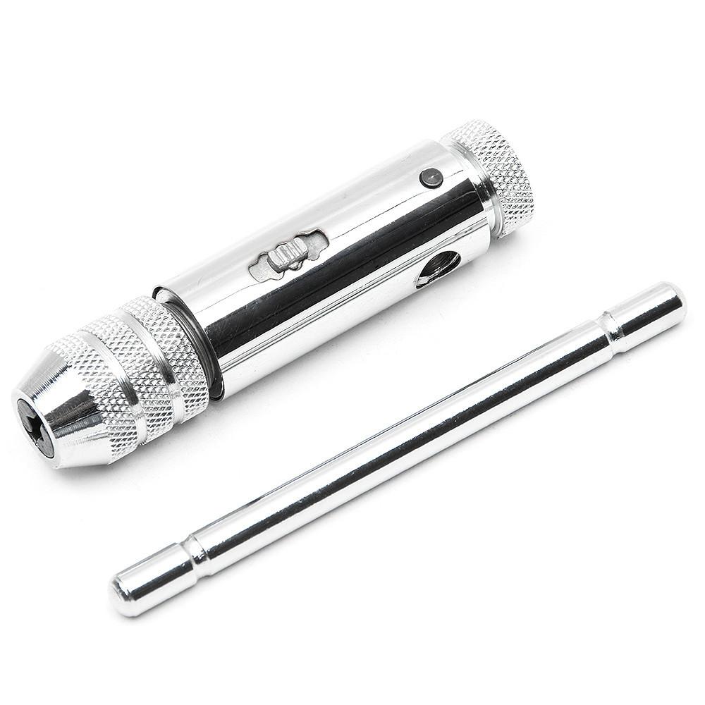 Adjustable M3-8/M5-12 T-Handle Ratchet Tap Wrench - Metric Male Thread Creator (Durable, High-Strength Workshop Hand Tool)