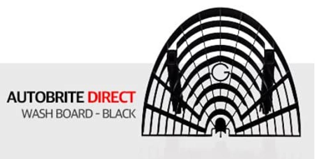 Made In the USA Car Wash Bucket Accessories from Autobrite Direct "Black Washboard"