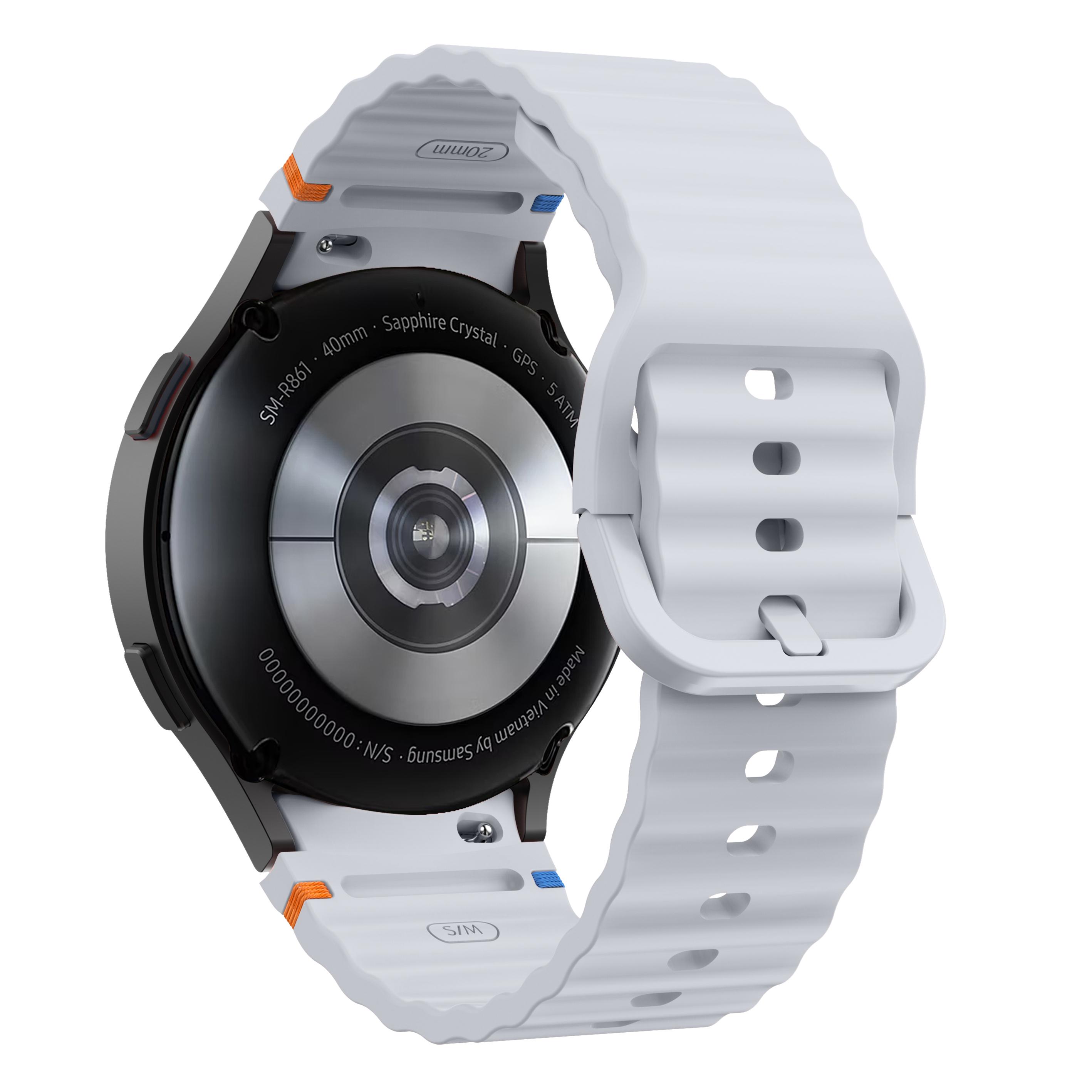 

Оригінальний силіконовий ремінець для Samsung Galaxy Watch 7 FE 6 4 Classic 5 pro 44mm 40mm 43mm 47mm 45mm Bracelet Galaxy Watch6 7 Strap Galaxy 5 40mm 44mm світло-сірого кольору