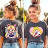 Sailor Moon Tshirt Printed Kids TShirt Boy Girl Unisex Summer Y2K Harajuku Loose Casual Short Sleeve Top for Chirldren Tees