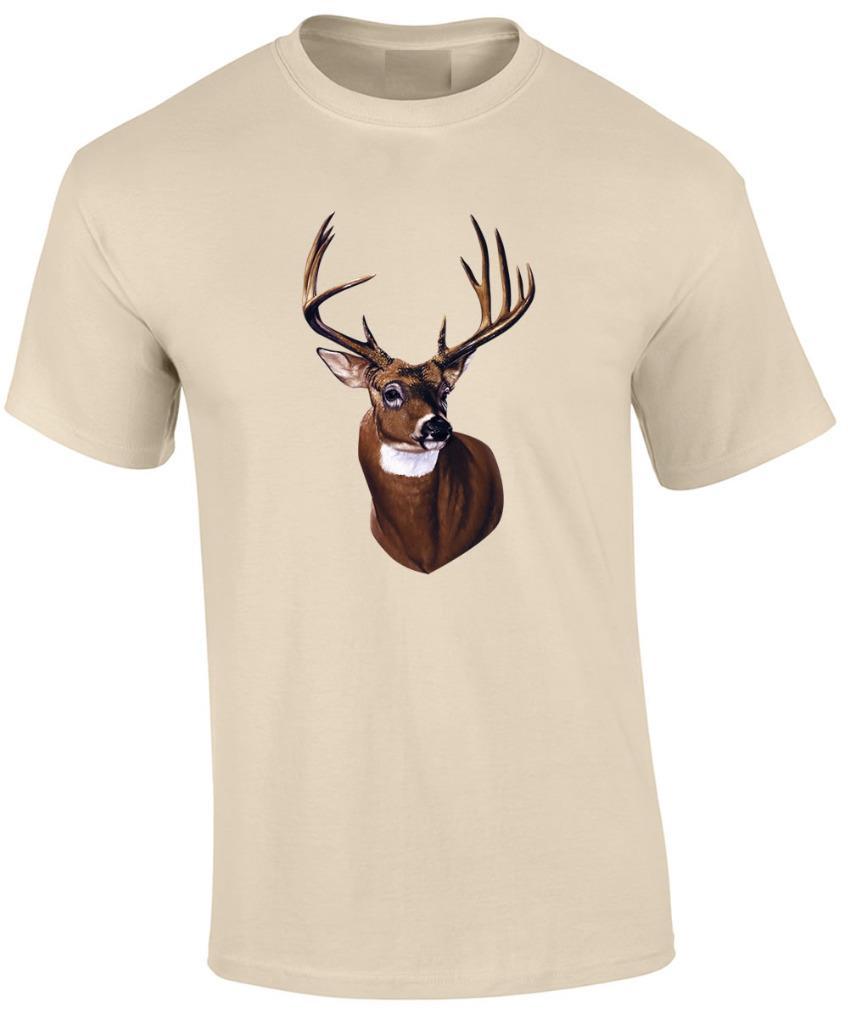 Deer Head Portrait T-Shirt Hunting Wildlife Tee XXXXL