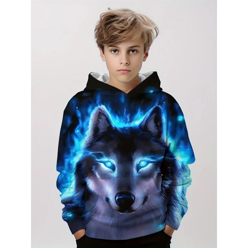 

Модные толстовки с капюшоном с 3D-принтом для детей, для девочек и мальчиков, с длинным рукавом, осенне-зимняя одежда 130cm