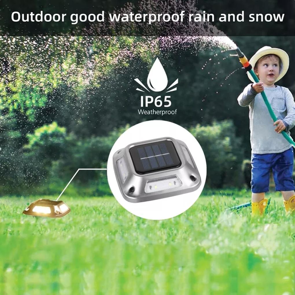 Solar Ground Light 8 LEDs Warm Light Solar Waterproof Garden Lamp Outdoor Courtyards Driveway Marker Light Wall Lights