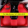 Car Floor Mat For Alfa Romeo147 2000-2010 Auto Interior Accessories 100% Fit Leather Carpets Rugs Waterproof Anti Slip Foot Pads