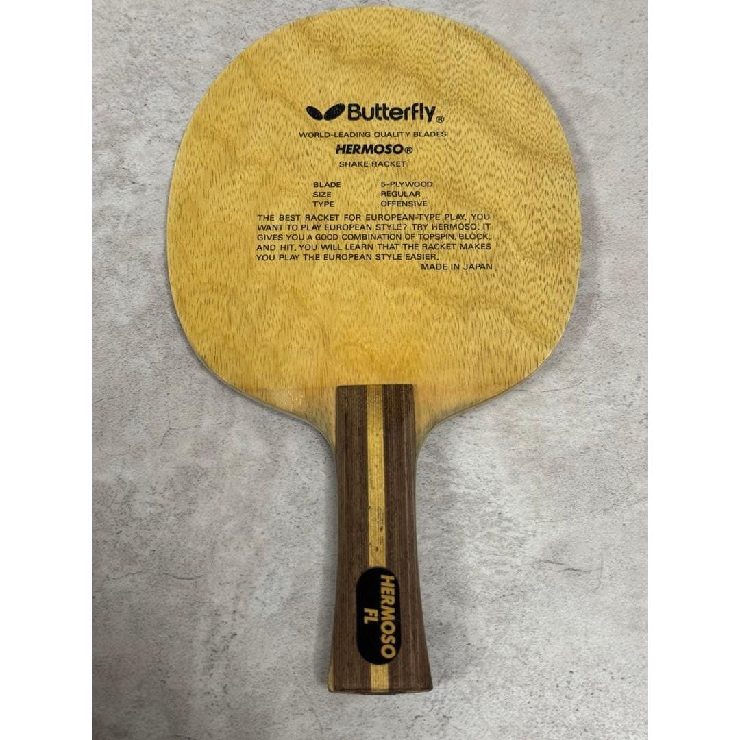 Used Table Tennis Super Rare Racket Black Butterfly Hermoso FL