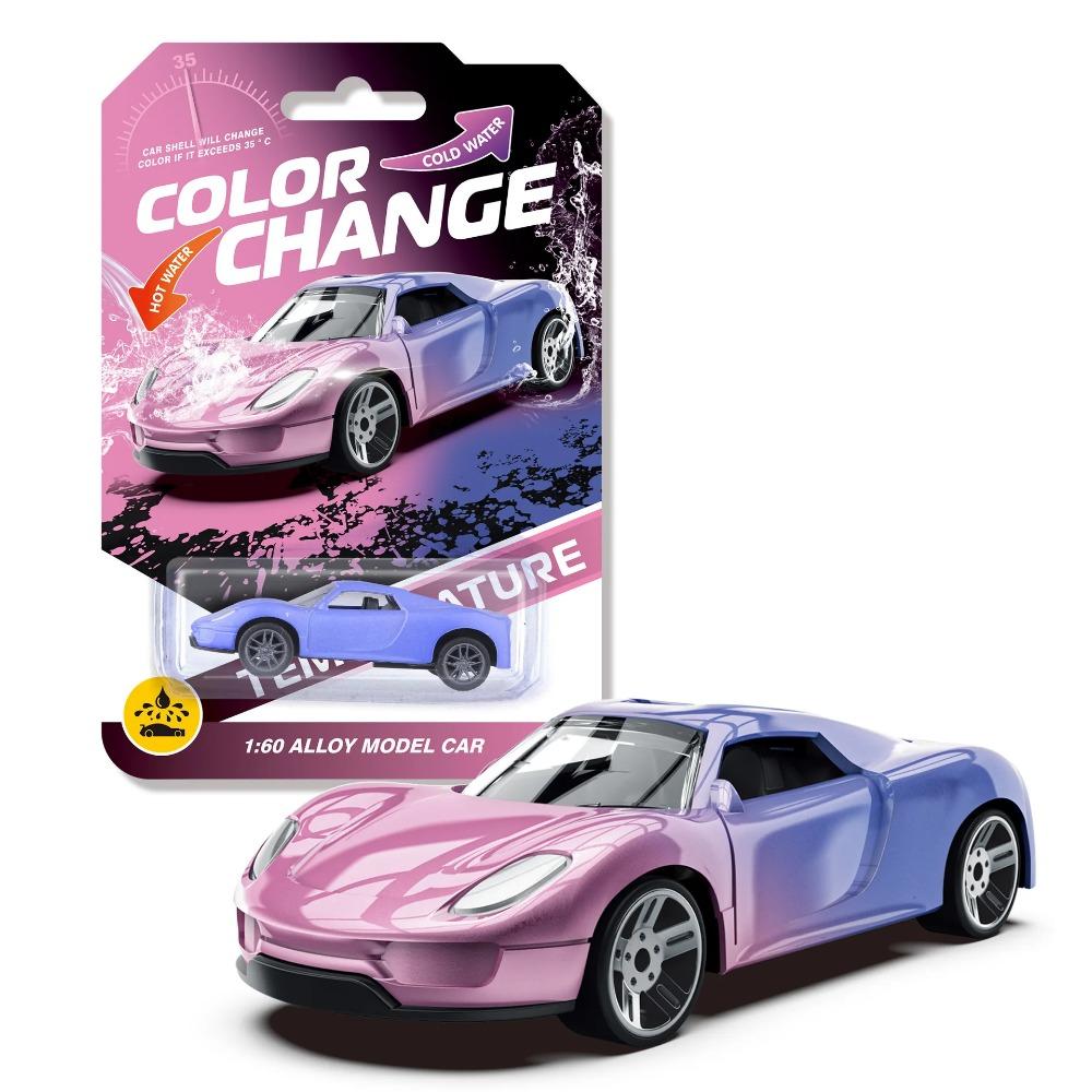 1:64 Color Change Alloy Car Toys for Kids Temperature Sensing Inertial Pull Back Mini Racing Cars Model for Boys Children Gifts