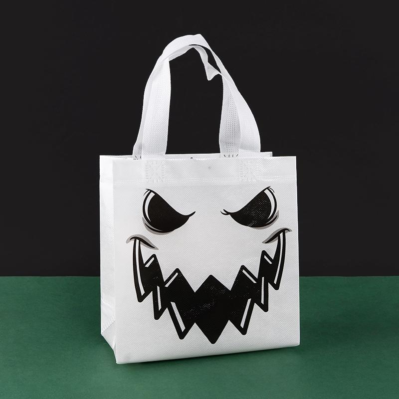 StoBag, Halloween Party Kids Waterproof Non Woven Portable Tote Bag Shopping Bag Candy Gift Bags, 12/30pcs