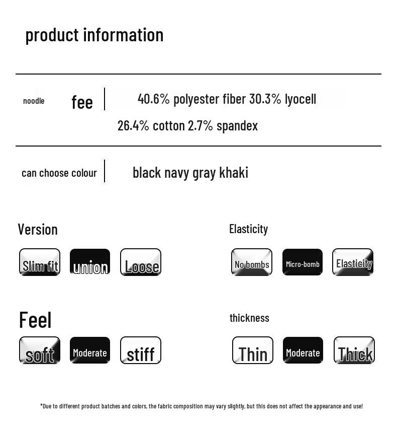 Old Master Car Men's Fleece-Lined Straight-Leg Casual Trousers