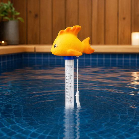 Yousheng Swimming Pool Floating Thermometer, Flamingo Turtle Duck Goldfish Shark Water Temperature Gauge, Easy Read Bathtub Hot Tub Temperature